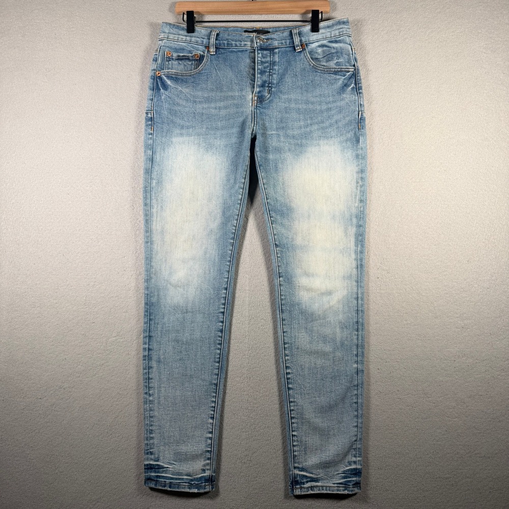 Purple Brand P001 Slim Fit Light Indigo Wash Jeans 34x30 PF2104JNS